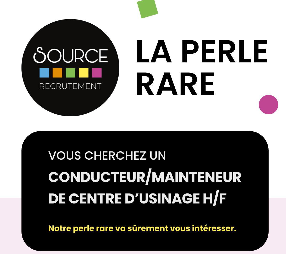 Conducteur/Mainteneur de Centre d'Usinage H/F