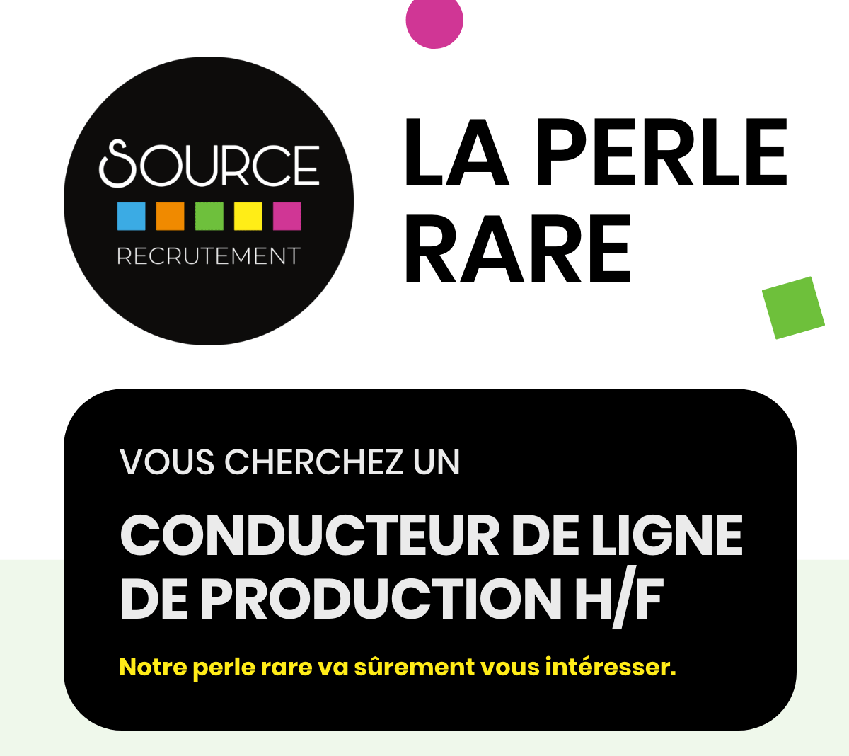 Conducteur de ligne de production H/F